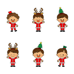 クリスマスコスチュームの子供達8