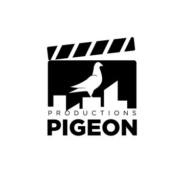 city town pigeon production film maker logo design modern for entertainment