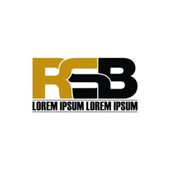 RSB letter monogram logo design vector