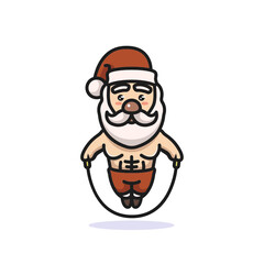 Cute Santa fitness exercise