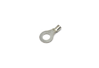 Insulated electrical components for screw mounting wires isolated on white background