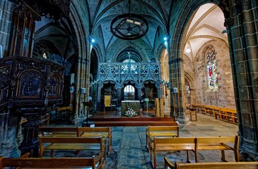 Fototapeta na wymiar Basilique Notre-Dame du Folgoët, Le Folgoët, Finistère, Bretagne, France