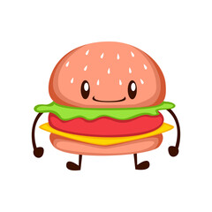 Burger cartoon object design illustration vector