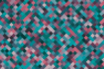 Simple banner of decorative patterns colored geometric composition flat style