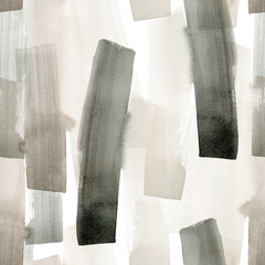 Abstract watercolor seamless pattern with brush strokes - 388458736