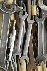 Old rusty wrenches