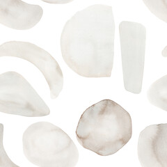 Abstract watercolor seamless pattern with brush strokes