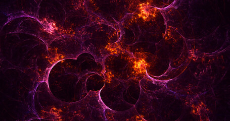 Fototapeta premium 3D rendering abstract red fractal light background