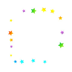 Rainbow Festive Confetti. Carnival Star Falling.
