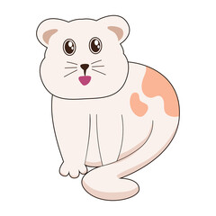 Playing cute cat cartoon vector