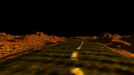 CG future road earth planet loop animation