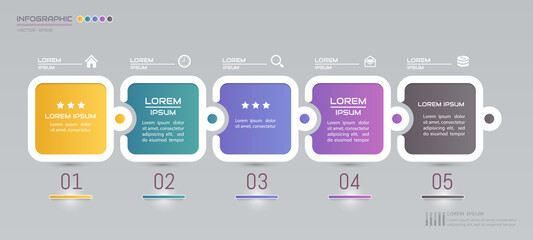 Infographics design template with icons, process diagram, vector eps10 illustration