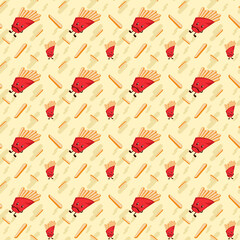 Fast food background pattern illustration