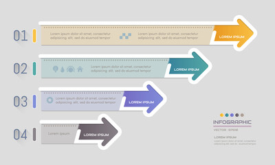 Infographics design template with icons, process diagram, vector eps10 illustration