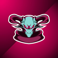 Goat head logo mascot for sport and esport team vector illustration