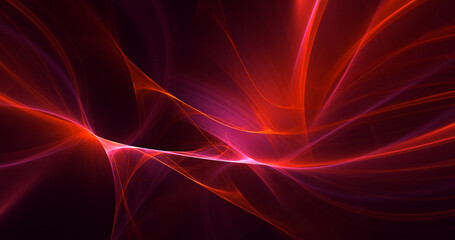 Fototapeta premium 3D rendering abstract red fractal light background