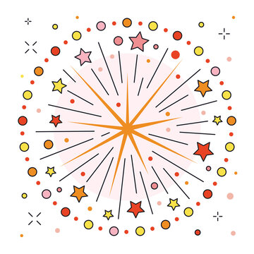 recommend clip art: Festive Firework or Firecracker Icon in line Art