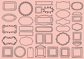 手描きフレームいろいろ_線