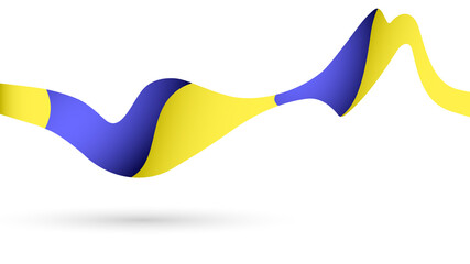 Flowing, liquid wavy shape, colorful gradient banner for advertising. Vector illustration