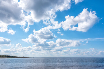 Naklejka na ściany i meble Cloudscape on the Baltic Sea Coast