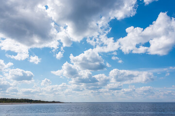 Naklejka na ściany i meble Cloudscape on the Baltic Sea Coast