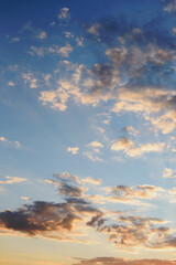 Beautiful sunset sky