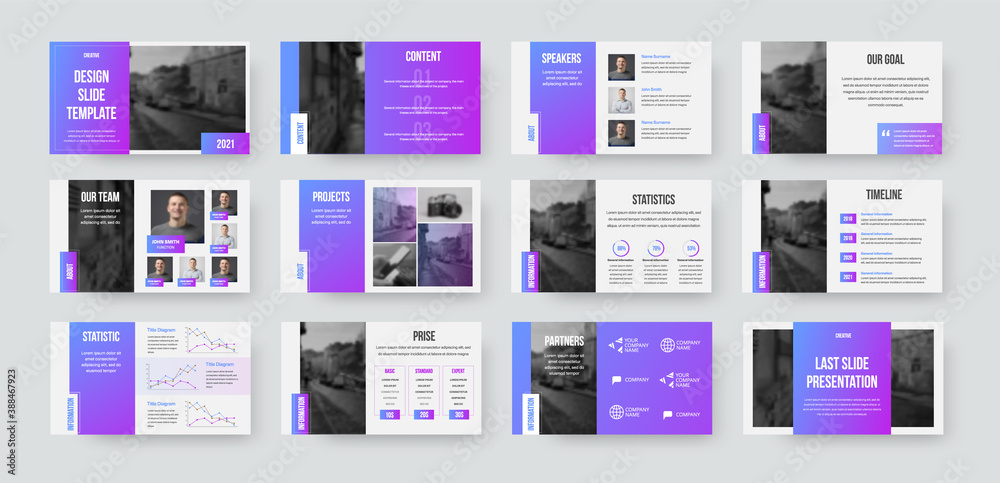Poster Presentation slide template, vector infographic for use in business concept, for annual report, analytics, statistics.