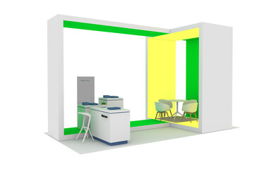 trade fair stand booth mock up