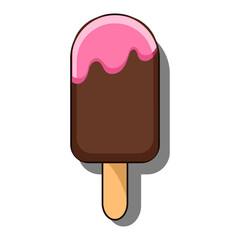 Ice cream cartoon vector illustration