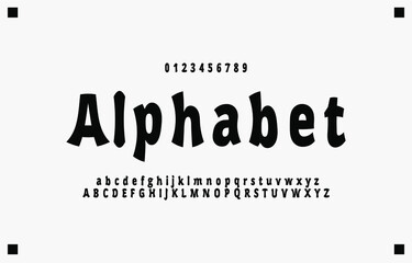 Alphabet creative letters font and number. Classic Lettering Monochrome Design. Typography fonts regular uppercase and lowercase. Vector illustration eps10