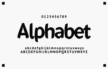 Alphabet creative letters font and number. Classic Lettering Monochrome Design. Typography fonts regular uppercase and lowercase. Vector illustration eps10