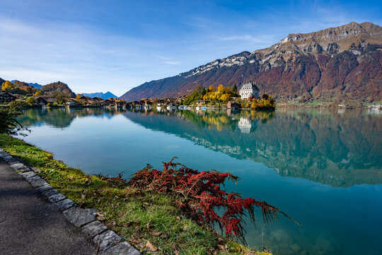 Brienzersee Iseltwald Herbst Reflexion Augstmatthorn spiegelung 