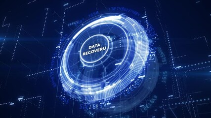 Business, Technology, Internet and network concept. Virtual button labeled: Data recovery