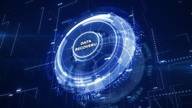 Business, Technology, Internet and network concept. Virtual button labeled: Data recovery