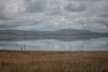 Obraz premium lake of the post-soviet place 