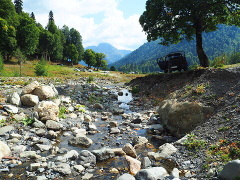 Mountain river in the Republic of Abkhazia