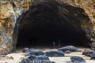 Huge sea cave