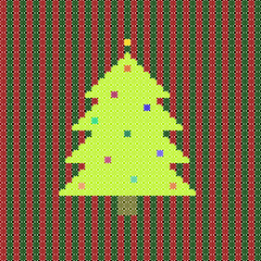 Christmas tree and stripe on texture pattern and seamless vector