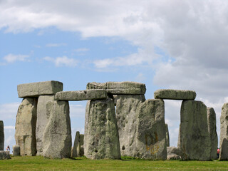 Naklejka premium Wiltshire, United Kingdom. Stonehenge is one of the most landmarks in UK. It's a prehistoric monument, it consists of a ring of standing stones
