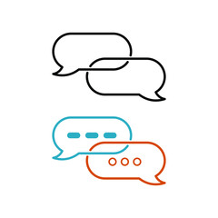 chat bubble vector, chatting on phone icon