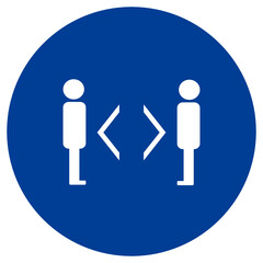 Abstand halten Schild