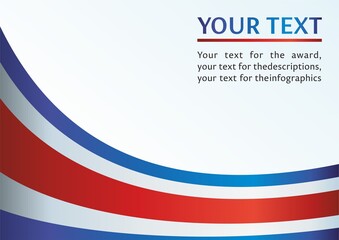 Obraz premium Flag of Costa Rica, Republic of Costa Rica, template for the award, an official document with the flag and the symbol of the Costa Rica