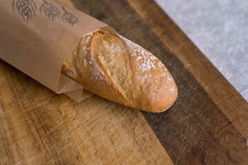 A hot baguette in the morning

