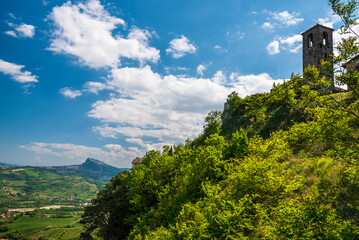 Obraz premium Castles in the hills of Romagna.