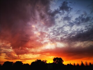 sunset in the mountains