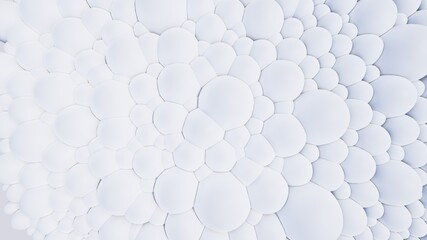 Abstract background of white balls 3d illustration