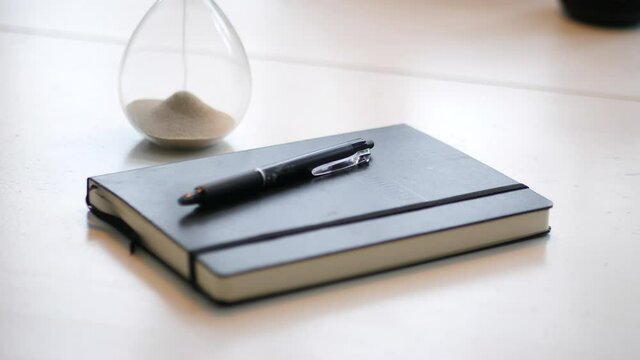 bullet journal diary on the table