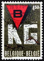 Postage stamp Belgium 1975 Liberation of Concentration Camps