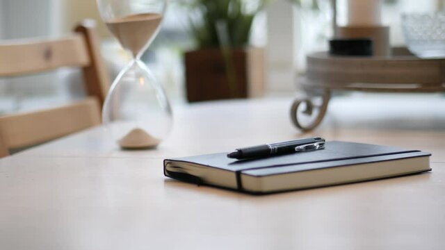 bullet journal diary on the table