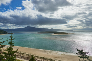 View of Netarts Bay on the Oregon Coast.